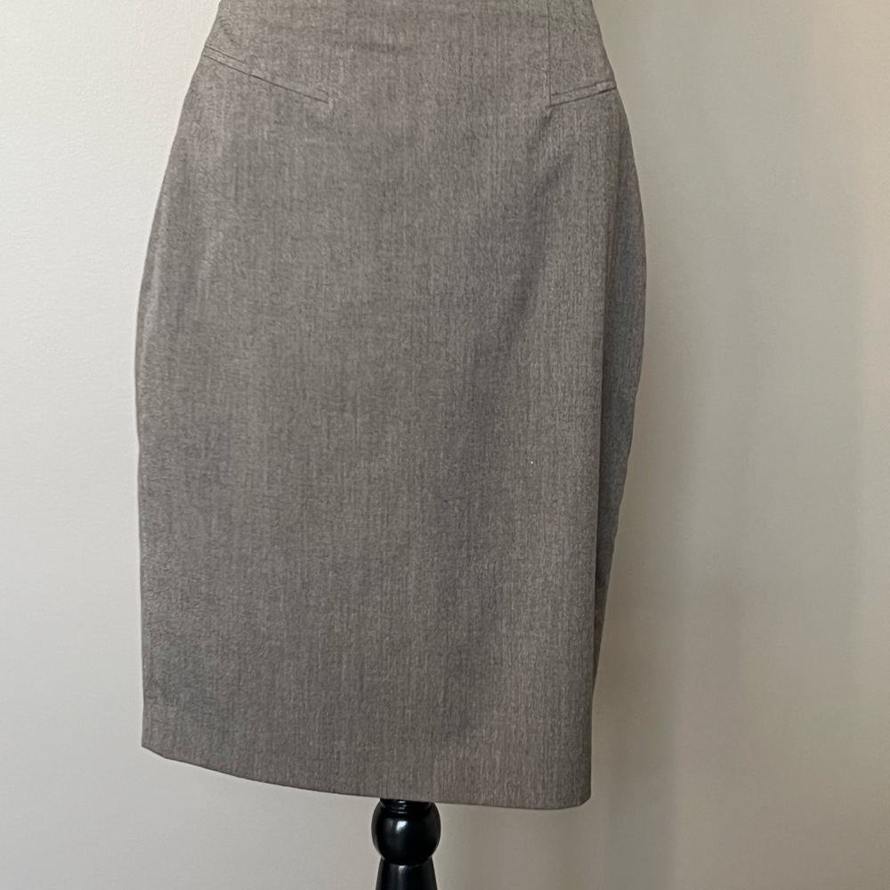 Ann Taylor Brownish Gray Pencil Skirt Knee-Length Work